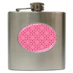 Cute Pretty Elegant Pattern Hip Flask (6 oz) Front