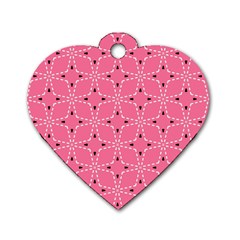 Cute Pretty Elegant Pattern Dog Tag Heart (one Side) by GardenOfOphir