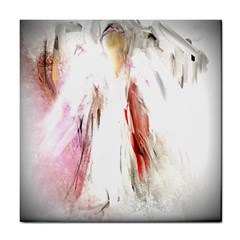 Abstract Angel In White Tile Coasters by digitaldivadesigns