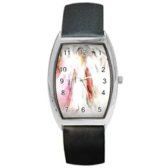 Abstract Angel In White Barrel Metal Watches by digitaldivadesigns