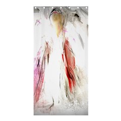 Abstract Angel In White Shower Curtain 36  X 72  (stall)  by digitaldivadesigns