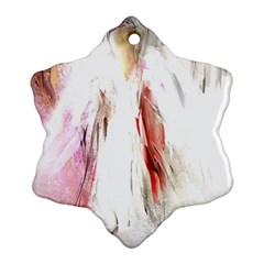 Abstract Angel In White Snowflake Ornament (2-side) by digitaldivadesigns