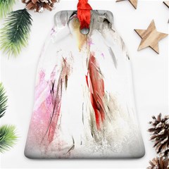 Abstract Angel In White Bell Ornament (2 Sides) by digitaldivadesigns