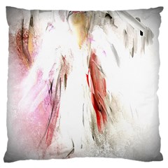 Abstract Angel In White Large Cushion Cases (one Side) 