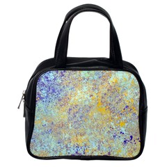 Abstract Earth Tones With Blue  Classic Handbags (one Side) by digitaldivadesigns