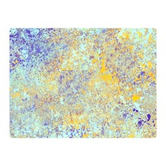 Abstract Earth Tones With Blue  Double Sided Flano Blanket (mini)  by digitaldivadesigns