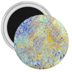 Abstract Earth Tones With Blue  3  Magnets by digitaldivadesigns