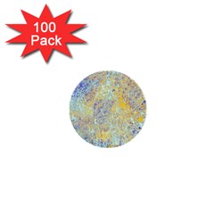 Abstract Earth Tones With Blue  1  Mini Buttons (100 Pack) 