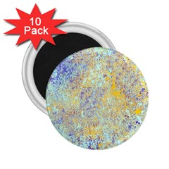 Abstract Earth Tones With Blue  2 25  Magnets (10 Pack) 