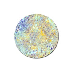 Abstract Earth Tones With Blue  Magnet 3  (round)