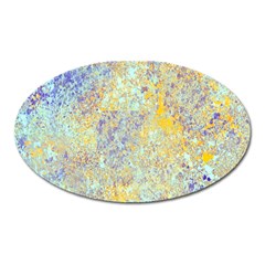 Abstract Earth Tones With Blue  Oval Magnet