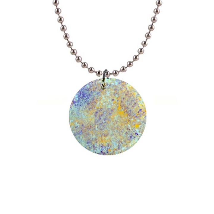 Abstract Earth Tones With Blue  Button Necklaces