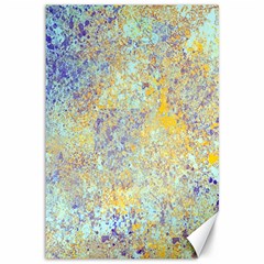 Abstract Earth Tones With Blue  Canvas 12  X 18  