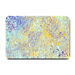 Abstract Earth Tones With Blue  Small Doormat 