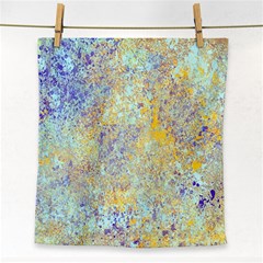 Abstract Earth Tones With Blue  Face Towel