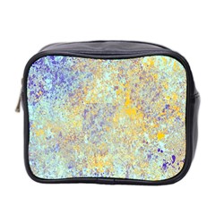 Abstract Earth Tones With Blue  Mini Toiletries Bag 2-side