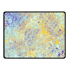 Abstract Earth Tones With Blue  Fleece Blanket (small)