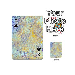 Abstract Earth Tones With Blue  Playing Cards 54 (mini) 