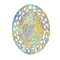 Abstract Earth Tones With Blue  Ornament (oval Filigree) 