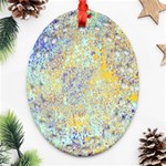 Abstract Earth Tones With Blue  Ornament (Oval Filigree)  Front