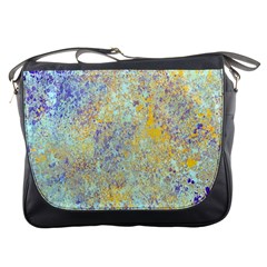 Abstract Earth Tones With Blue  Messenger Bags