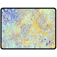 Abstract Earth Tones With Blue  Double Sided Fleece Blanket (large) 