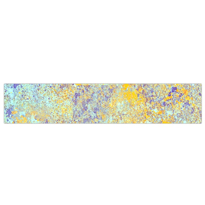 Abstract Earth Tones With Blue  Flano Scarf (Small) 