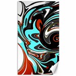 Abstract in Aqua, Orange, and Black Canvas 40  x 72   39.28 x69.23  Canvas - 1