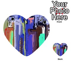 Abstract City Design Playing Cards 54 (heart)  by digitaldivadesigns