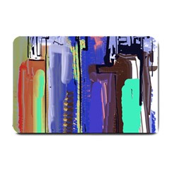 Abstract City Design Small Doormat  by digitaldivadesigns