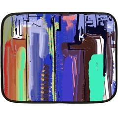 Abstract City Design Double Sided Fleece Blanket (mini)  by digitaldivadesigns