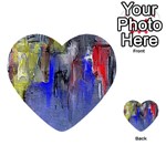 Hazy City Abstract Design Multi-purpose Cards (Heart)  Front 1