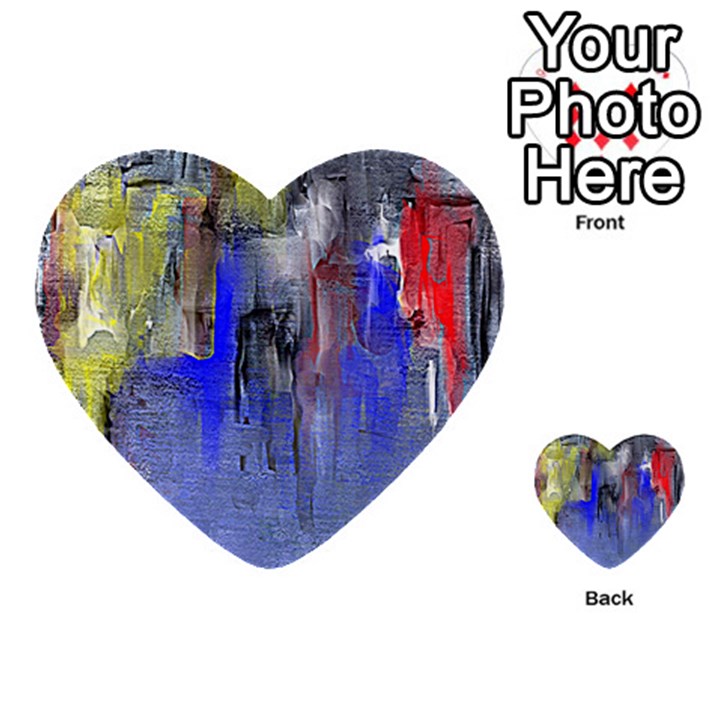 Hazy City Abstract Design Multi-purpose Cards (Heart) 