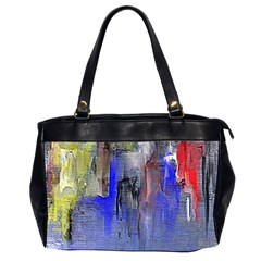 Hazy City Abstract Design Office Handbags (2 Sides)  by digitaldivadesigns