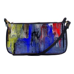 Hazy City Abstract Design Shoulder Clutch Bags by digitaldivadesigns