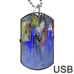 Hazy City Abstract Design Dog Tag USB Flash (Two Sides)  Front