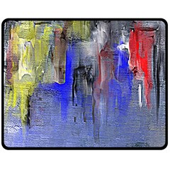 Hazy City Abstract Design Double Sided Fleece Blanket (medium)  by digitaldivadesigns