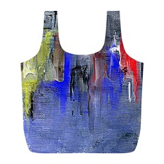 Hazy City Abstract Design Full Print Recycle Bags (l)  by digitaldivadesigns