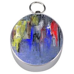 Hazy City Abstract Design Silver Compasses by digitaldivadesigns