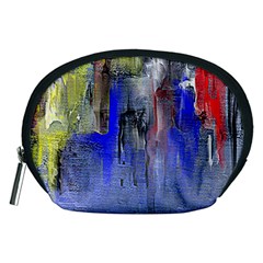 Hazy City Abstract Design Accessory Pouches (medium)  by digitaldivadesigns