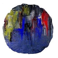 Hazy City Abstract Design Large 18  Premium Flano Round Cushions by digitaldivadesigns