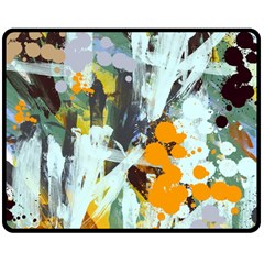 Abstract Country Garden Double Sided Fleece Blanket (medium)  by digitaldivadesigns