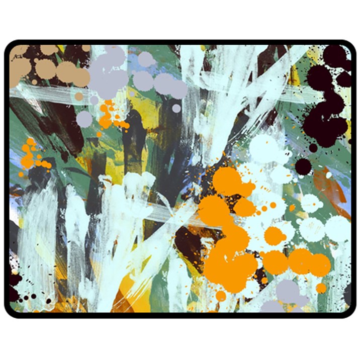 Abstract Country Garden Double Sided Fleece Blanket (Medium) 