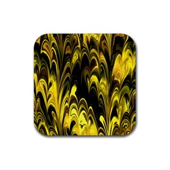 Fractal Marbled 15 Rubber Coaster (square)  by ImpressiveMoments