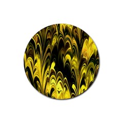 Fractal Marbled 15 Rubber Coaster (round)  by ImpressiveMoments