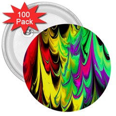 Fractal Marbled 14 3  Buttons (100 Pack)  by ImpressiveMoments