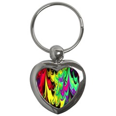 Fractal Marbled 14 Key Chains (heart)  by ImpressiveMoments