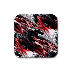 Fractal Marbled 8 Rubber Square Coaster (4 Pack)  by ImpressiveMoments