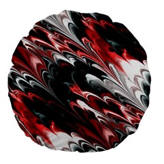 Fractal Marbled 8 Large 18  Premium Flano Round Cushions by ImpressiveMoments