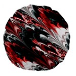 Fractal Marbled 8 Large 18  Premium Flano Round Cushions Front